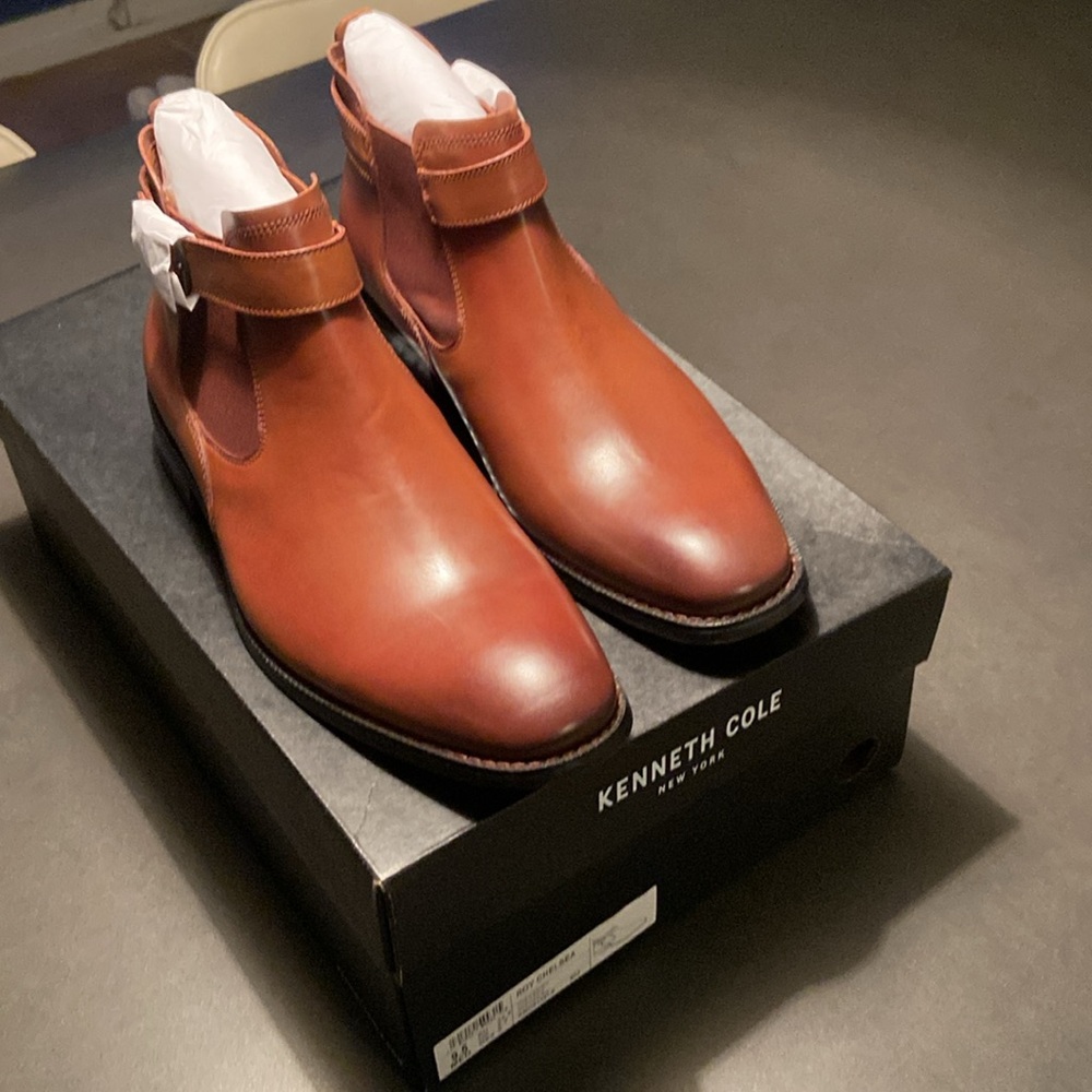 Kenneth Cole NY 'Donnie' Buckle Strap Chelsea Boot - Men's Size 9,5